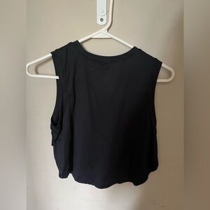 Black Sleeveless Crop Top